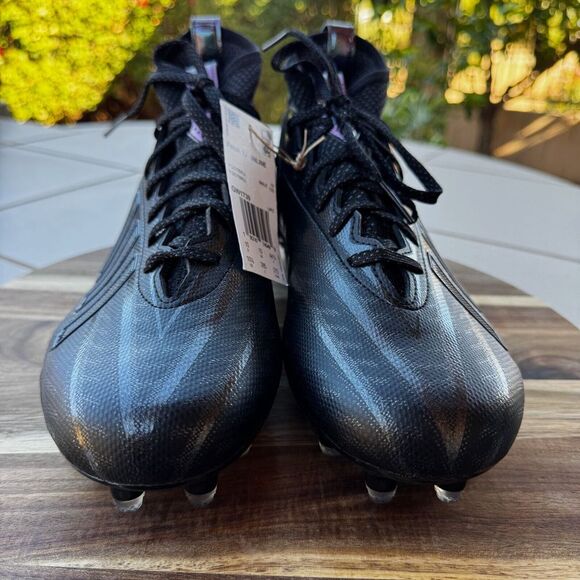 Size 10.5 - Adidas Men's Adizero Freak 23 GW1739 Black Football Cleats - Picture 2 of 9